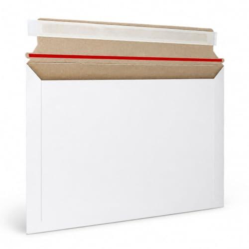 PACKY - Sobres Cartón B4+ 350x285mm Blanco Autoadhesivo - 25 Unidades
