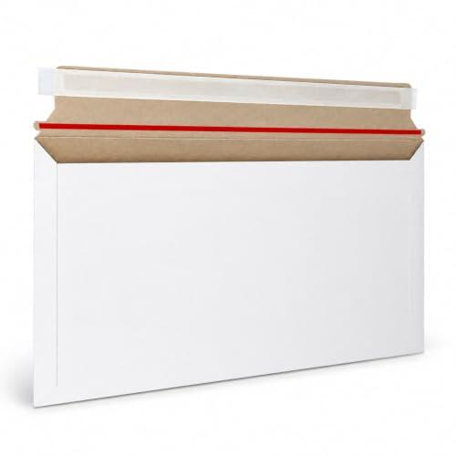 PACKY - Sobres Cartón C4 323x229mm Blanco Autoadhesivo - 25 Unidades