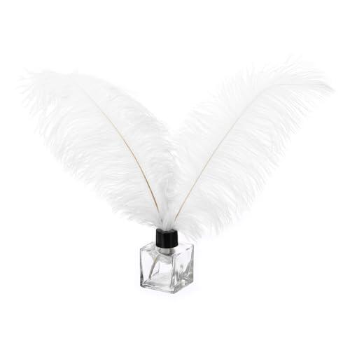 PATIKIL 30 Piezas Plumas de Avestruz Naturales 12-14" / 30-35 cm (Blanco)