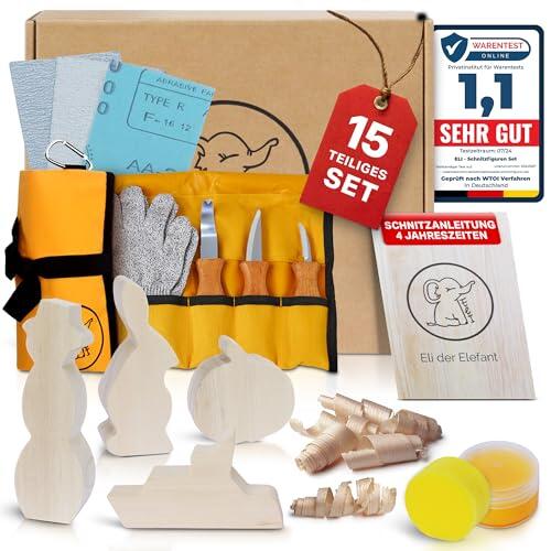 Eli Cuchilla de corte para niños a partir de 6 años - Juego de corte de alta calidad para cuchillos infantiles, incluye guantes resistentes al corte. Cuchilla de corte para niños - herramienta de