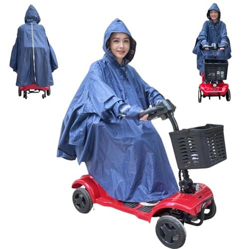 Poncho de Lluvia para Scooter de Movilidad y Silla de Ruedas, Impermeable con Mangas para Adultos - Extragrande