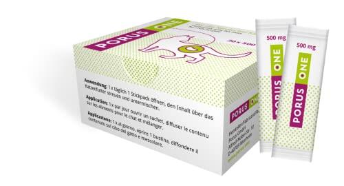 Porus One | 30 x 500 MG | Alimento complementario con bajo Contenido de proteínas | para Gatos con Problemas renales | para Reducir el Aumento de toxinas urémicas