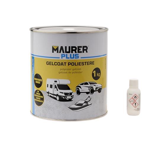 MAURER Gel Coat Poliester 1kg. Blanco. Pintura Poliester Para Fibra De Vidrio/Resina.