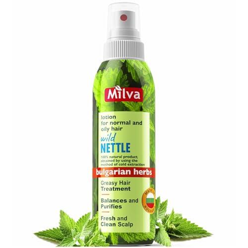 Milva Tónico Capilar con Extracto de Ortiga - Loción Control Sebo para Cabello y Raíces Grasas - Cuidado del Cabello Graso para Hombre y Mujer - 200 ml Spray Capilar Nutritivo con Efecto Volumen