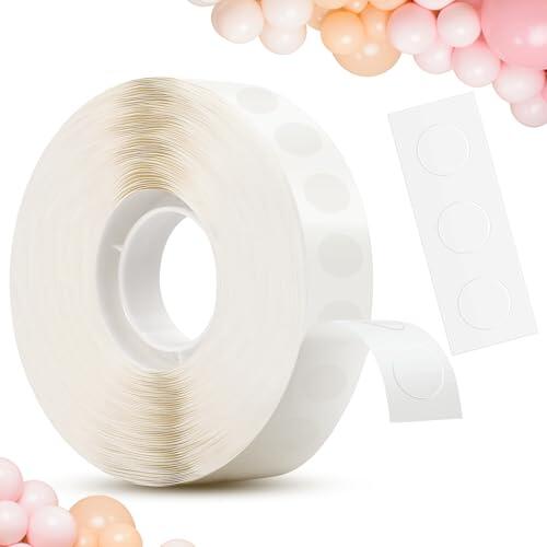 FIXCHORD - Puntos de pegamento para globos (600 unidades, doble cara, sin marcas, extra fuertes para paredes, decoración de cumpleaños, boda, bricolaje