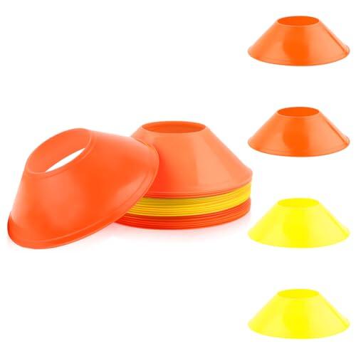 20 conos de fútbol para entrenamiento deportivo, conos de fútbol, conos flexibles de agilidad deportiva, conos de entrenamiento para baloncesto, fútbol, correr, ejercicios, juegos deportivos,