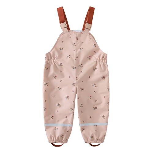 SEVEN BB Pantalon Impermeable para Niño y Niña Rosa Pantalones de Lluvia para Bebés Ropa Impermeable para Niños de 3 Años