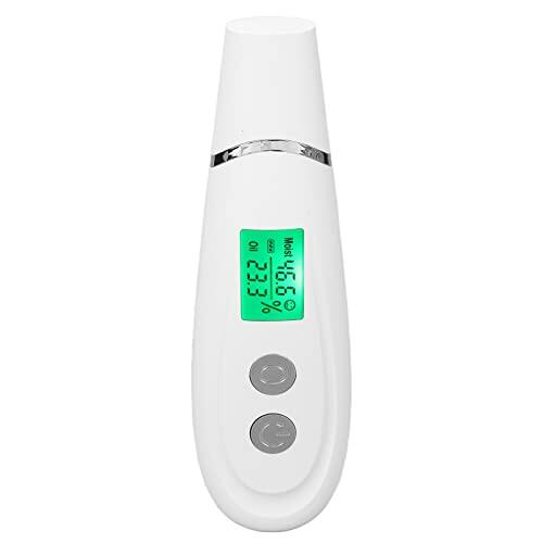 Detector digital de piel portátil, detector de humedad facial blanco, analizador de humedad del contenido de aceite de la piel