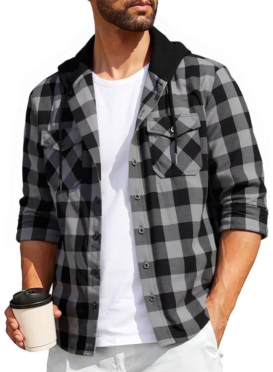 Comodidad y Estilo: Un Análisis de la Camisa de Cuadros con Capucha