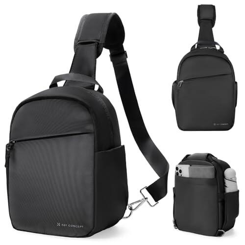 K&F CONCEPT Bolsas para cámaras, Funda Camara,bandoleras para cámaras, Mochilas fotografia compacta para cámaras para Objetivos DSLR/SLR con Correa Ajustable para el Hombro y Bolsillo Interior