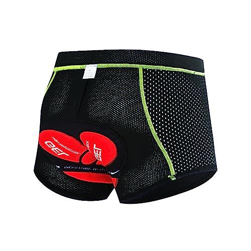 Towintec Calzoncillos Ciclismo para Hombre Pantalones Cortos con Relleno de Gel 20D para Bicicleta de montaña MTB Antideslizante Ropa Interior de Secado rápido Calzoncillos de Bicicleta