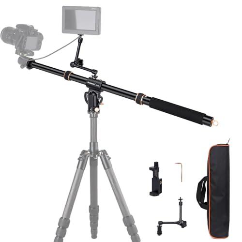 Koolehaoda Brazo de extensión de trípode de 105 cm Eje Central Horizontal Giratorio de 360 ​​​​° Brazo de extensión de trípode Ajustable verticalmente de 180 ° para cámara Fotografía aérea Macro