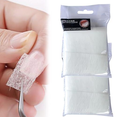 KSJEHW 200 Piezas Extensiones de uñas, de Fibra de Vidrio, para Bricolaje, manicura acrílica, reparación de uñas de Gel, Accesorios