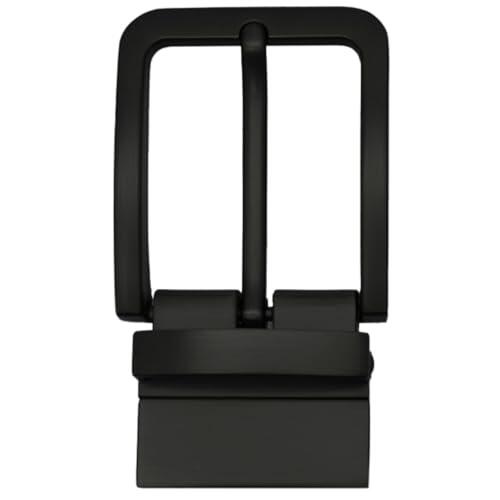 CINTURONTOP Hebilla Reversible para cinturones, Rectangular, Unisex, Adaptable a Cinturones de hasta 35mm de Ancho, Duradera y Versátil (Negro)