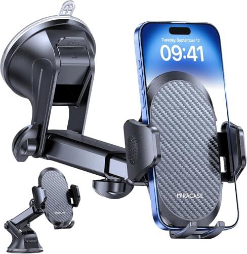 Miracase Soporte Movil Coche [Ventosa Potente] Suporte Telemovel Carro