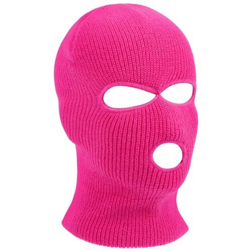 HAGOT Pasamontañas, 3-Agujeros Pasamontañas, Balaclava, Punto de Invierno Cubierta Facial cálida, Gorro de Esquí para Ciclismo Deportes al Aire Libre