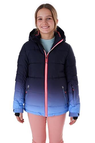 killtec Niñas Chaqueta de esquí/Chaqueta de esquí acolchada con capucha y protección contra la nieve KSW 330 GRLS SKI QLTD JCKT, lavendel, 164, 42469-000