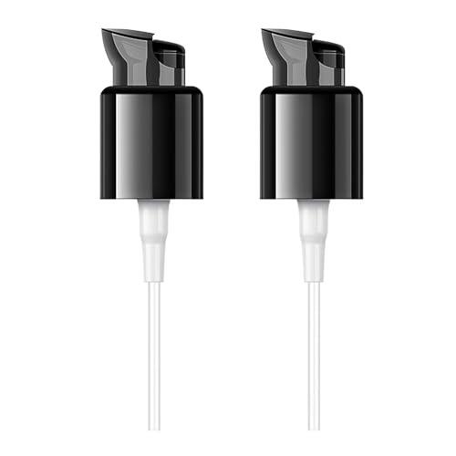 2 Bombas de Repuesto para Base de Maquillaje MAC y Estée Lauder, Dosificador de Plástico para Botellas, Dosificador con Tubo Ajustado y Tapa Protectora