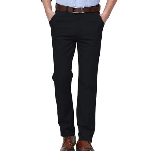 Genérico Traje Formal para Hombre con Frente Plano Pantalones De Traje con Bolsillos Inclinados Pantalón De Vestir De Corte Recto Pantalones De Negocios Camarero Trabajo