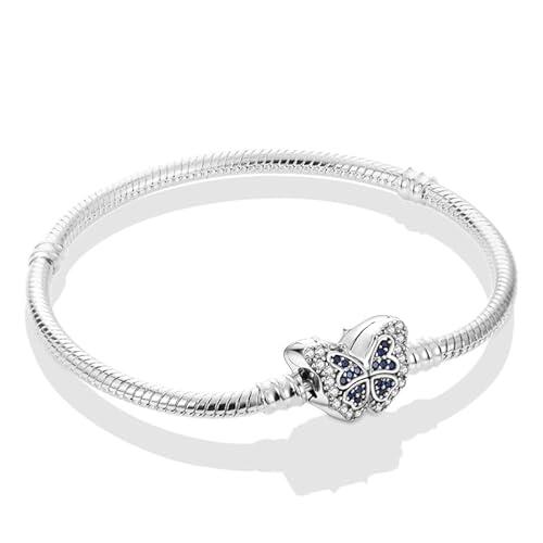 KUNSIR Joyería Pulsera de Mujer plata 925 Compatible con Abalorios, Serpiente Pulsera Compatible con Pandora Abalorios,Los Mejores Regalos para Chicas