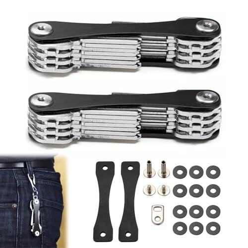 Llavero Compacto,2 piezas Organizador de Llaves,Llavero,Porta Llaves,Key Organizer,Llavero y Organizador de Llaves Compacto,Organizador de Llaves Organice Sus Accesorios Clave
