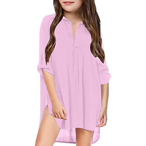 Vestidos para niñas verano elegante hermoso traje de baño para niñas pequeñas cubierta de playa para niñas, camisa de gasa, bikini, traje de baño, vestidos de niña, vestidos de boda, escolarización