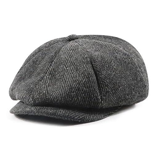 Bigoco Gorras Boina Planas de Hombre Ajustable Gorras de Irlandesa Sombreros Baker Boy Newsboy Casquillo Herringbone Gatsby Cabbie Gorras