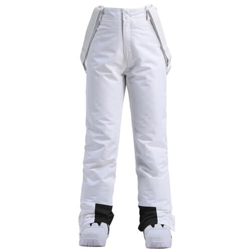 HOTIAN Pantalones de esquí para mujer, pantalones con tirantes, pantalones de snowboard, invierno, cálidos, impermeables, resistentes al viento, pantalones de esquí desmontables, pantalones térmicos