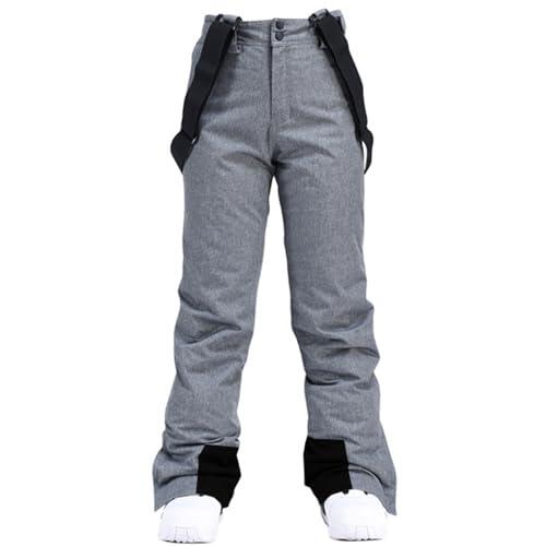 HOTIAN Pantalones de esquí para mujer, pantalones de snowboard, pantalones cálidos de invierno, impermeables, a prueba de viento, pantalones de esquí de fondo desmontables, pantalones térmicos