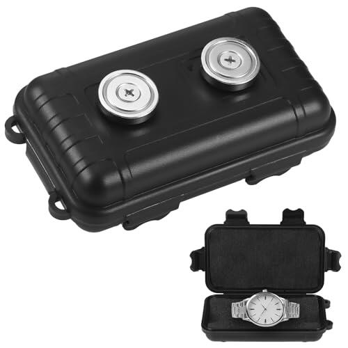 Huiguli Caja Magnética para Llaves, Soporte Magnético para Llaves Debajo del Coche, Ocultador de Llaves Magnético Resistente al Agua para al Aire Libre