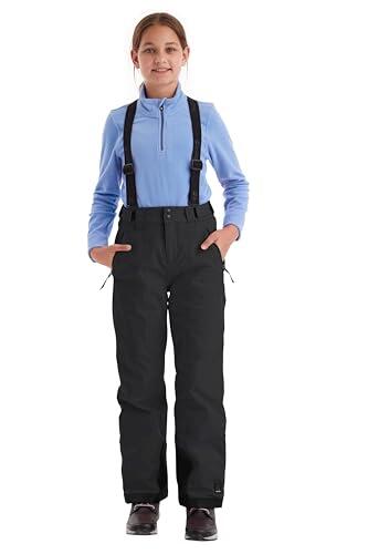 Killtec 43402-000 - Pantalones de esquí para niña con Peto Desmontable y protección en los Cantos, Color Negro, 152