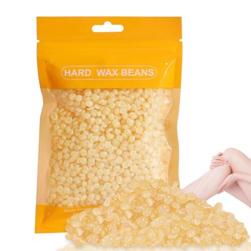 100 g Perlas de Cera Depilatoria Caliente,Cera de Depilación Cera en perlas,Cera Depilatoria Facial,para Piernas,Brazos,Hombres y Mujeres-Amarillo Claro