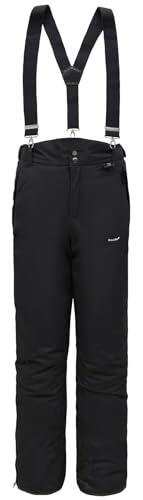 BenBoy Pantalones de Nieve Ski Impermeables Termicos Mujer Calentar Pantalones Escalada Senderismo Esquiar Softshell Invierno HXK7441W-Black1-M