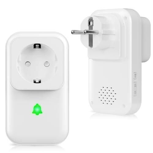 COTINSE Alarma de Corte de energía con LED, Alarma de Corte de energía del congelador de 0 a 110 dB con 5 Niveles, 7 Tonos monitorear refrigeradores, Bomba de Aire para Acuario