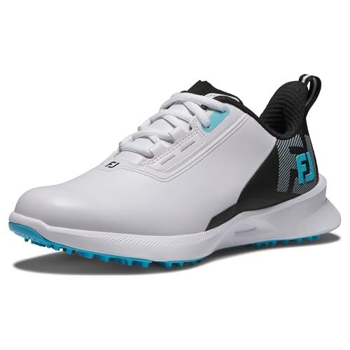 FootJoy Tenis de Golf Junior Fuel, Blanco, Negro, Azul, 20 EU