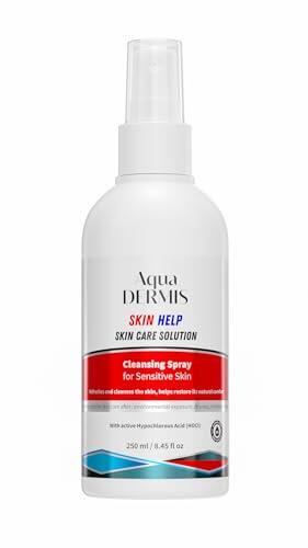 AquaDermis Wound Therapy Spray with Hypochlorous Acid – Natural Skin Disinfectant for Wounds, Burns, Acne, Eczema & Tattoos – Alcohol-Free | Safe for Sensitive Skin | 250ml