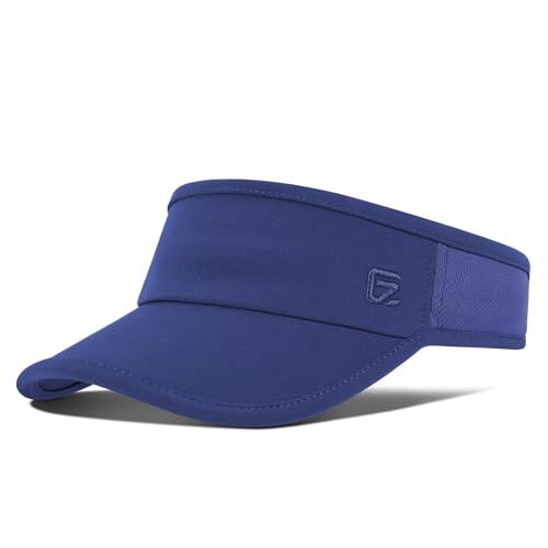 GADIEMKENSD Sombrero para el Sol para Mujeres y Hombres, Accesorios de Golf, Viseras de Verano para la Playa, Ajustable para Correr y Tenis Parche Solar Cómodo para Deportes al Aire Libre, Azul Oscuro