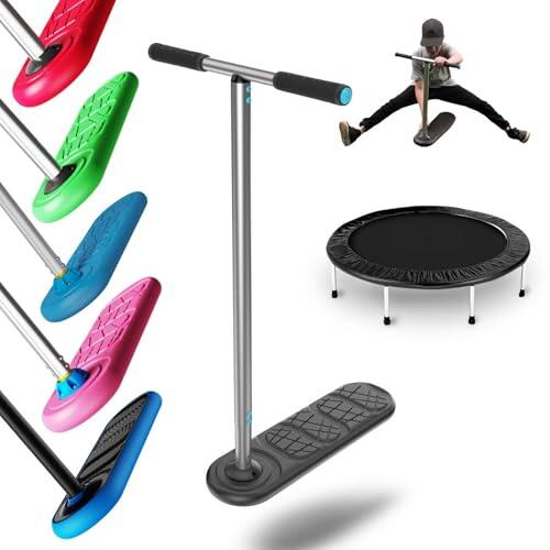 In Do The Trick Scooter Patinete de trampolín Trick Scooter Kickstart Classic - Unisex Juventud 6-15 años Negro - Plataforma antideslizante y manillar ajustable - Interior y Exterior Freestyle