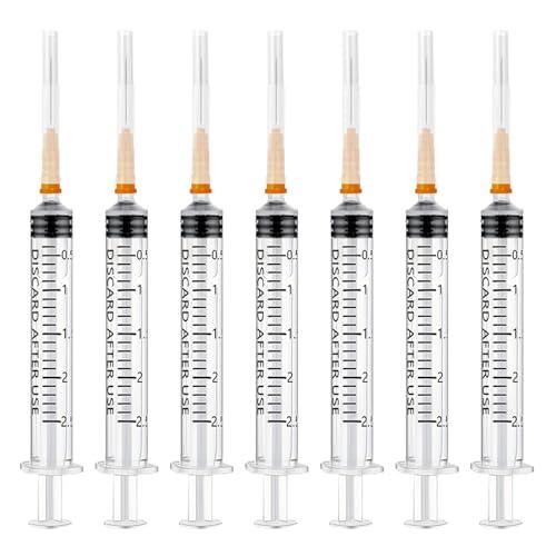 30 piezas jeringa de plástico de 2,5 ml con agujas con tapas, Jeringas de tubo de plástico, jeringas desechables pequeñas, jeringas dosificadoras de líquidos para aficionados y bricolaje, embalajes s