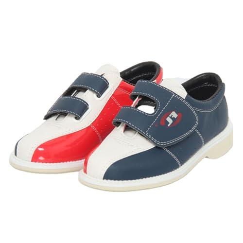 JiuQing Zapatos De Bolos Hombres Mujeres Zapatos De Entrenamiento para Principiantes De Bolos En Interiores Suela Deslizante Ligeros,Azul,42 EU