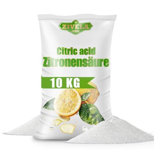 10 kg de ácido cítrico en polvo de calidad alimentaria, remedio casero para cocina y hogar, ácido cítrico 100% puro, ácido cítrico E330 (2 x 5 kg)