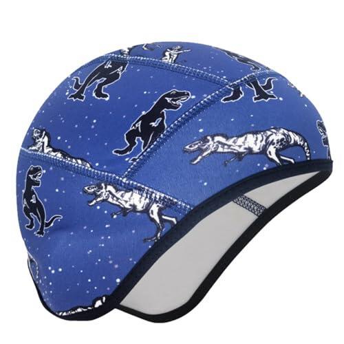 Amexo Bicicleta Gorra Casco para Niños, Gorra de Casco Gorra de Invierno Niños Gorra de Bicicleta Invierno Niños, Gorra Ciclismo Niño Gorra Deporte (FR/ES, Letras, Talla única, Azul Oscuro)