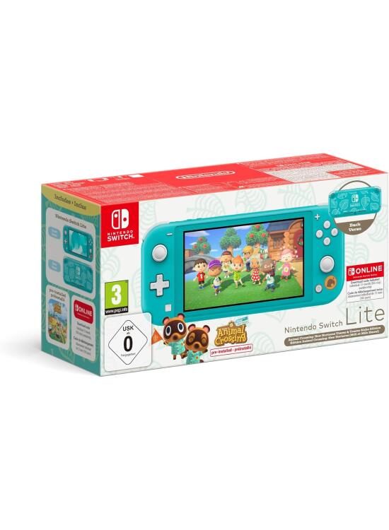 Nintendo Switch Lite - Consola Azul Turquesa + Animal Crossing + 12 meses NSO
