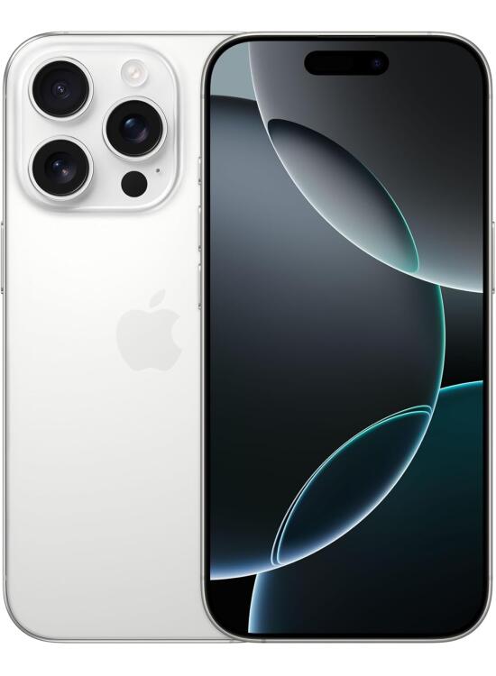 Apple iPhone 16 Pro de 256 GB: Smartphone 5G con Control de Cámara, grabación en 4K a 120 f/s con Dolby Vision y un Gran Salto en autonomía. Compatible con los AirPods; Titanio Blanco