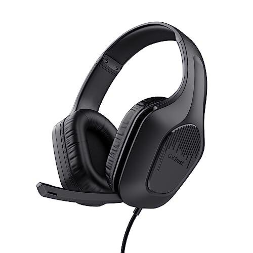 GXTrust Rayne Cascos Gaming Ligeros PC Xbox PS4 PS5 Switch Mobile, Negro