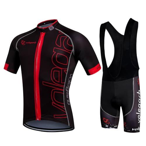 Meicynhoger Ropa Ciclismo Verano para Hombre,Ciclismo Maillot y Culotte Pantalones Cortos Transpirable