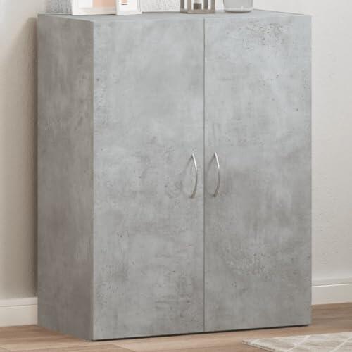 Xichuzi Armario archivador Madera ingeniería Gris hormigón 60x32x77,5cm, Armario Oficina, Mueble Archivador, Cajonera Oficina, Cajonera Archivador, Mueble Cajonera, Archivador Oficina - 840768