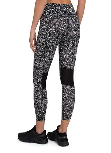 TCA Mallas/Leggings Performance SuperThermal Talle Alto para Mujer - Negro Gráfico, S