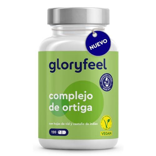 Ortiga Verde Cápsulas 6.310mg* - Con Extracto de Castaño de Indias + Hojas de Vid Roja - Complejo de Hoja ortiga + Vitamina C, Manganeso y Cobre -120 Cápsulas - Probado en Laboratorio