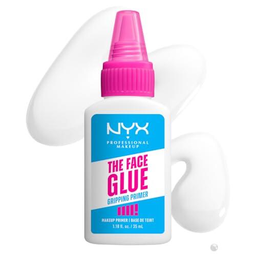 NYX Professional Makeup Prebase de Maquillaje, Primer Fijador Hidratante, Larga Duración 24H, Para Todo Tipo de Pieles, The Face Glue, 35ml